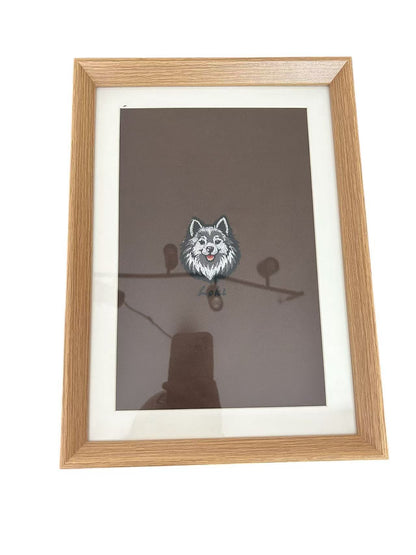 Custom embroidered  Framed Portrait & Personalized Memorial Gift