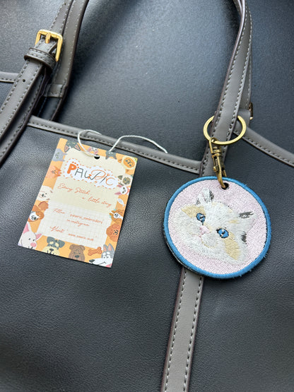 Pawric Custom Double-Sided Pet Embroidered Keychain