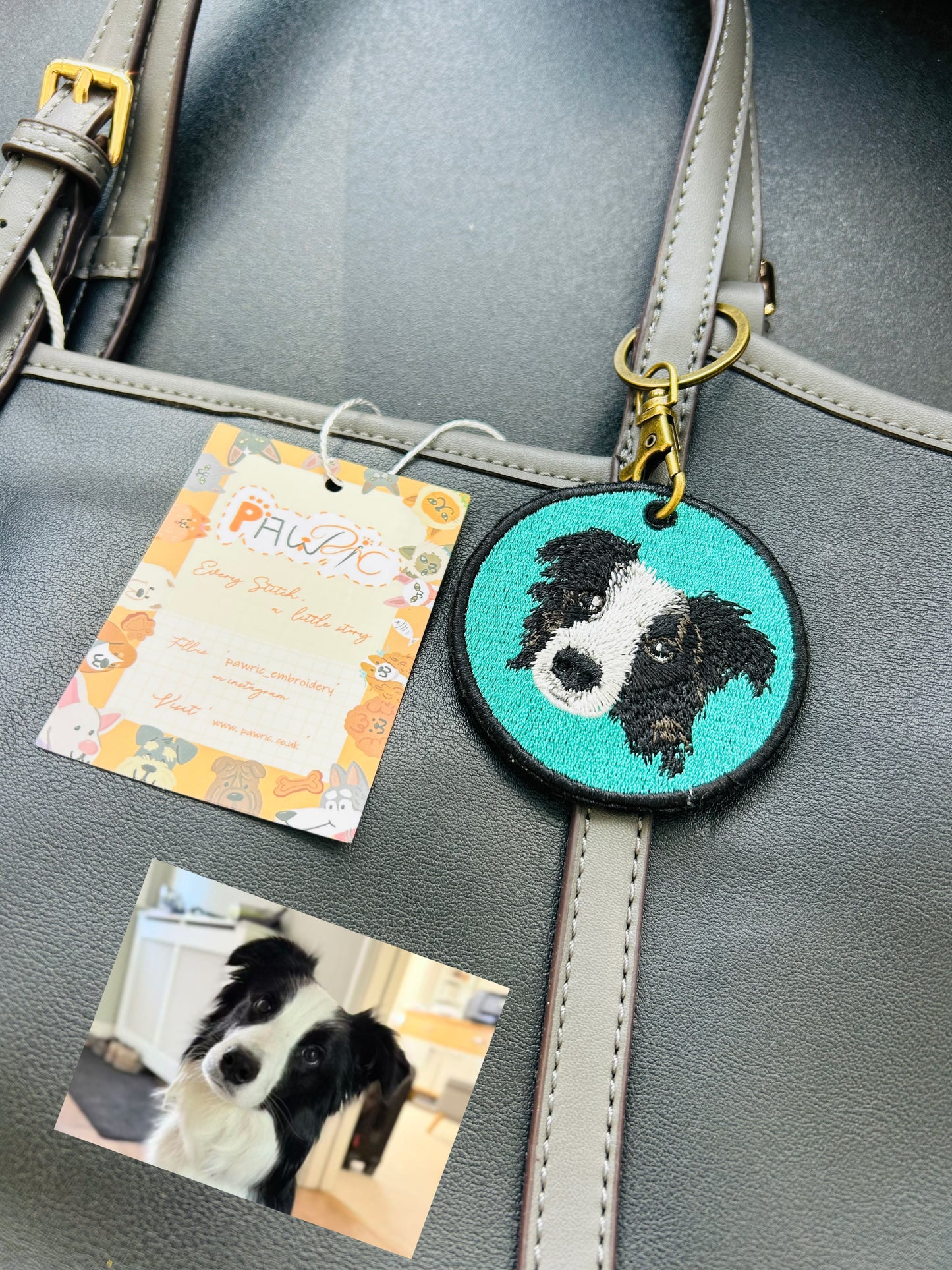Pawric Custom Double-Sided Pet Embroidered Keychain