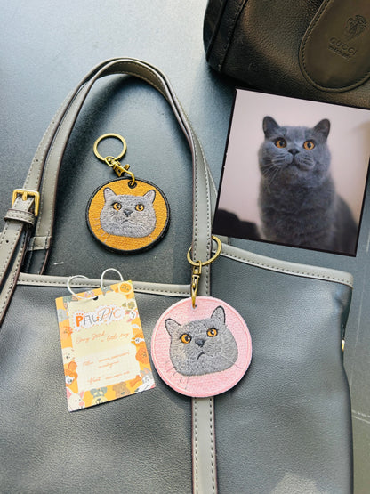 Pawric Custom Double-Sided Pet Embroidered Keychain