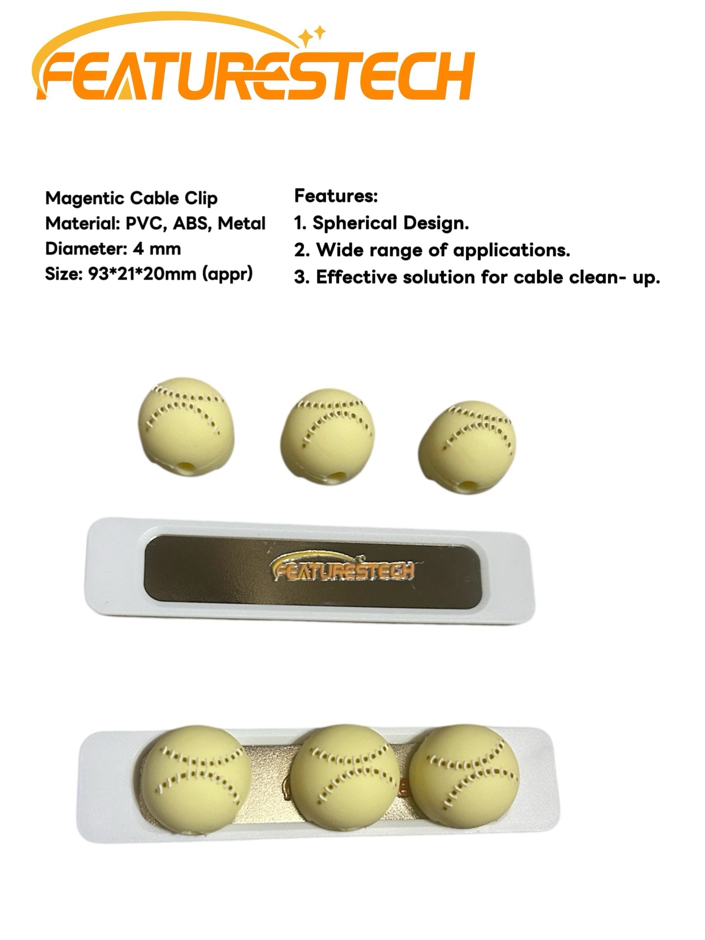 FEATURESTECH® Magentic Cable Clip