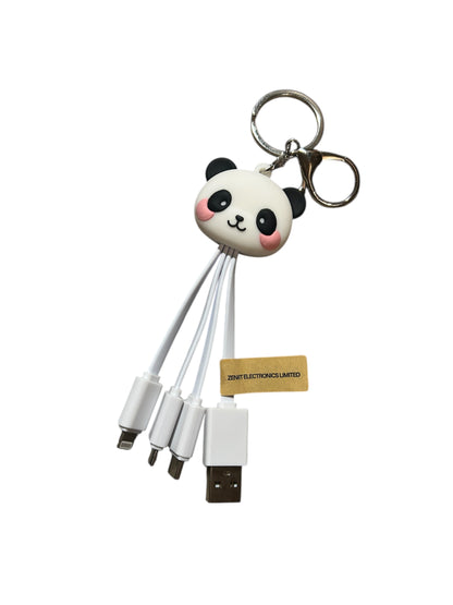 FEATURESTECH® Animal 3 in 1 Keychain Charging Cable