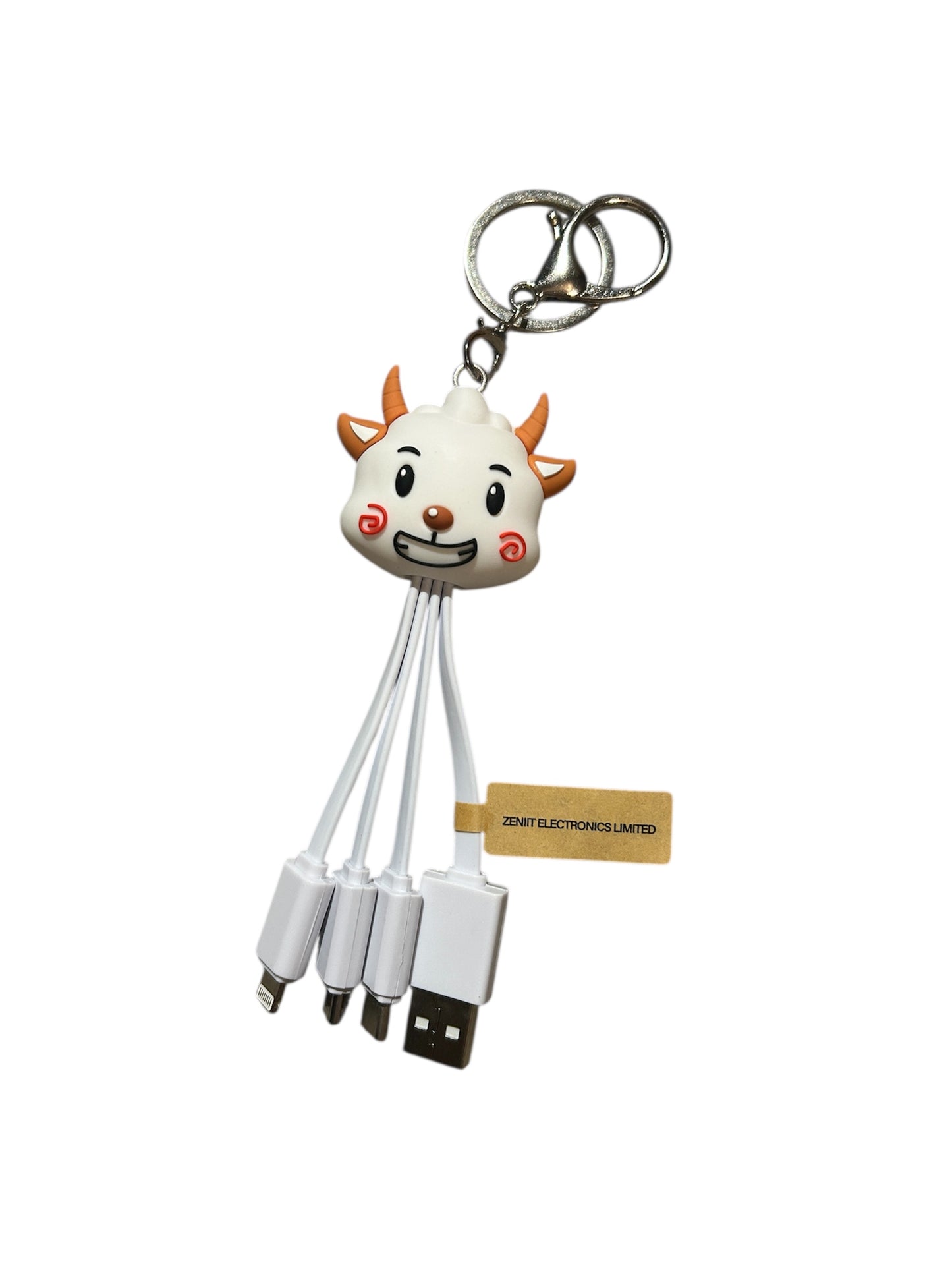 FEATURESTECH® Animal 3 in 1 Keychain Charging Cable
