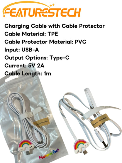 FEATURESTECH®Retractable Keychain Charging Cable/ Charging Cable