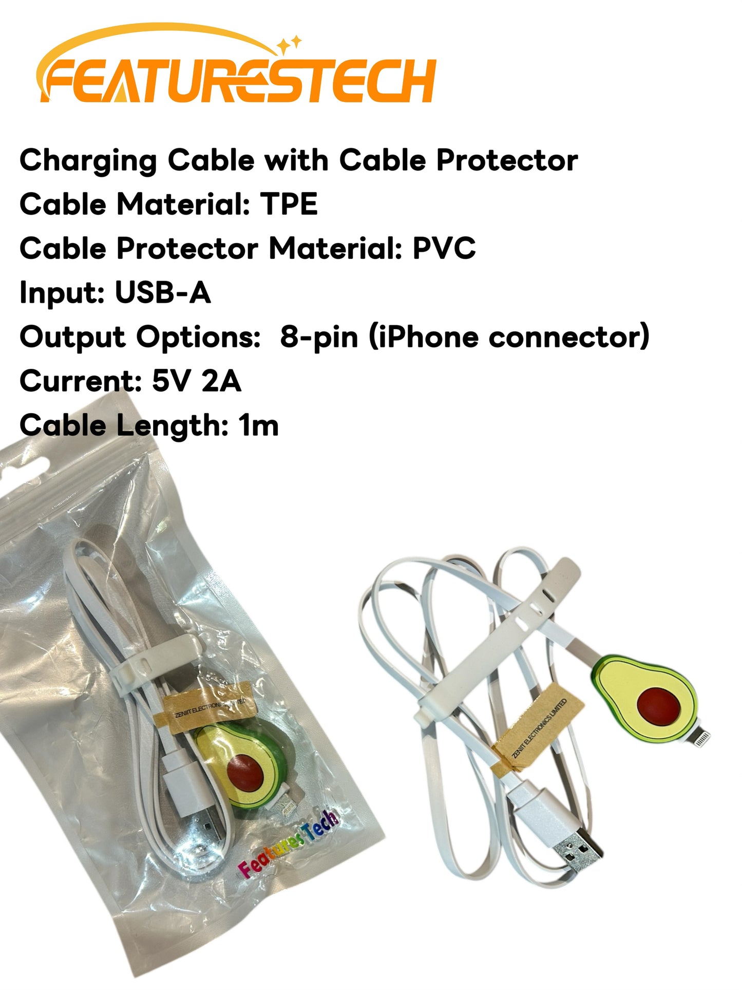 FEATURESTECH®Retractable Keychain Charging Cable/ Charging Cable