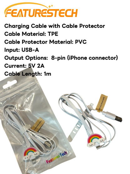 FEATURESTECH®Retractable Keychain Charging Cable/ Charging Cable