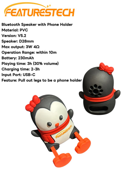 FEATURESTECH®-Bluetooth Speaker/Bluetooth Speaker with Phone Holder