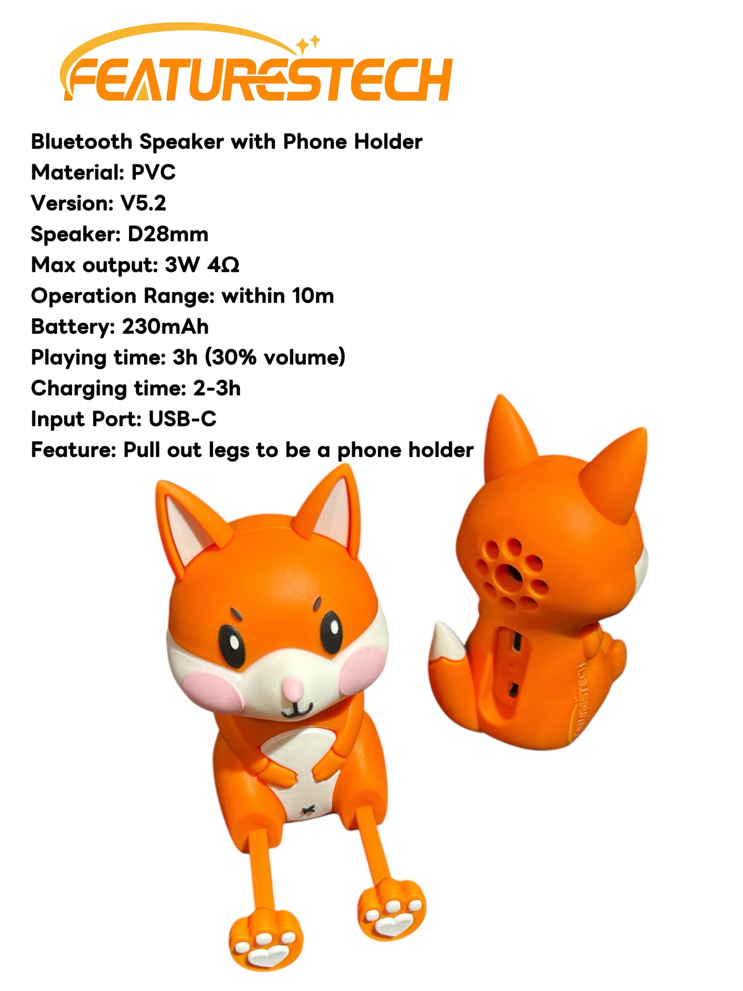 FEATURESTECH®-Bluetooth Speaker/Bluetooth Speaker with Phone Holder