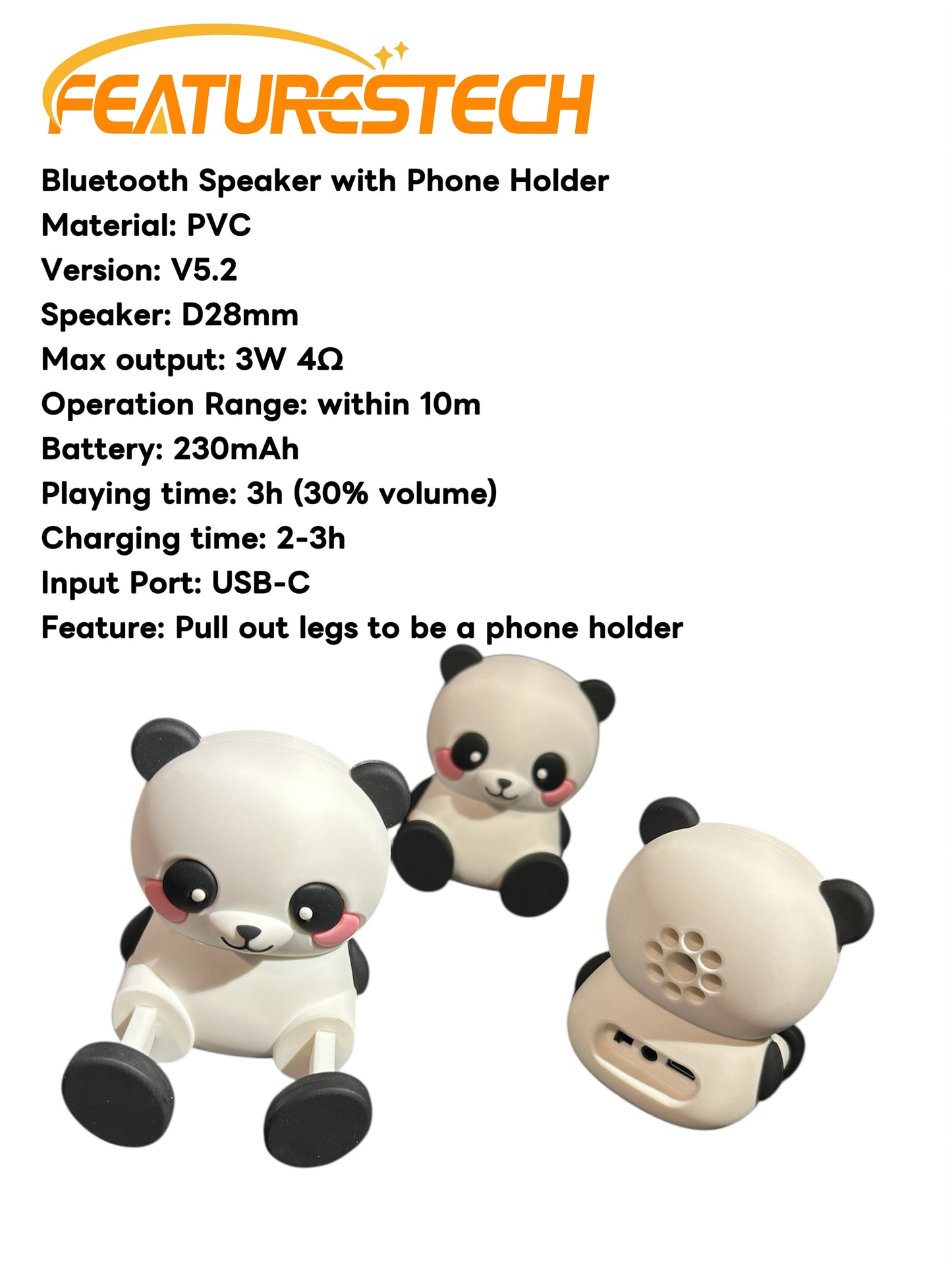 FEATURESTECH®-Bluetooth Speaker/Bluetooth Speaker with Phone Holder