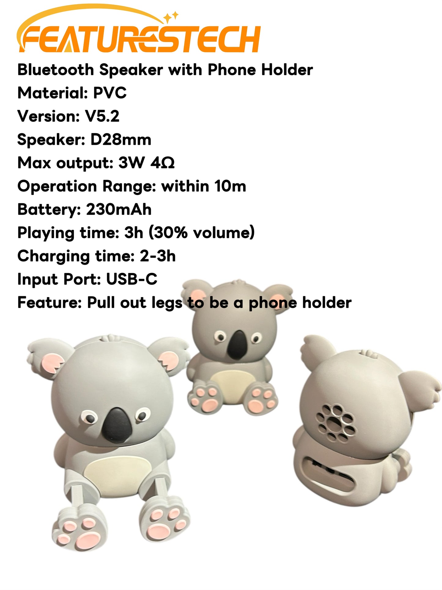 FEATURESTECH®-Bluetooth Speaker/Bluetooth Speaker with Phone Holder