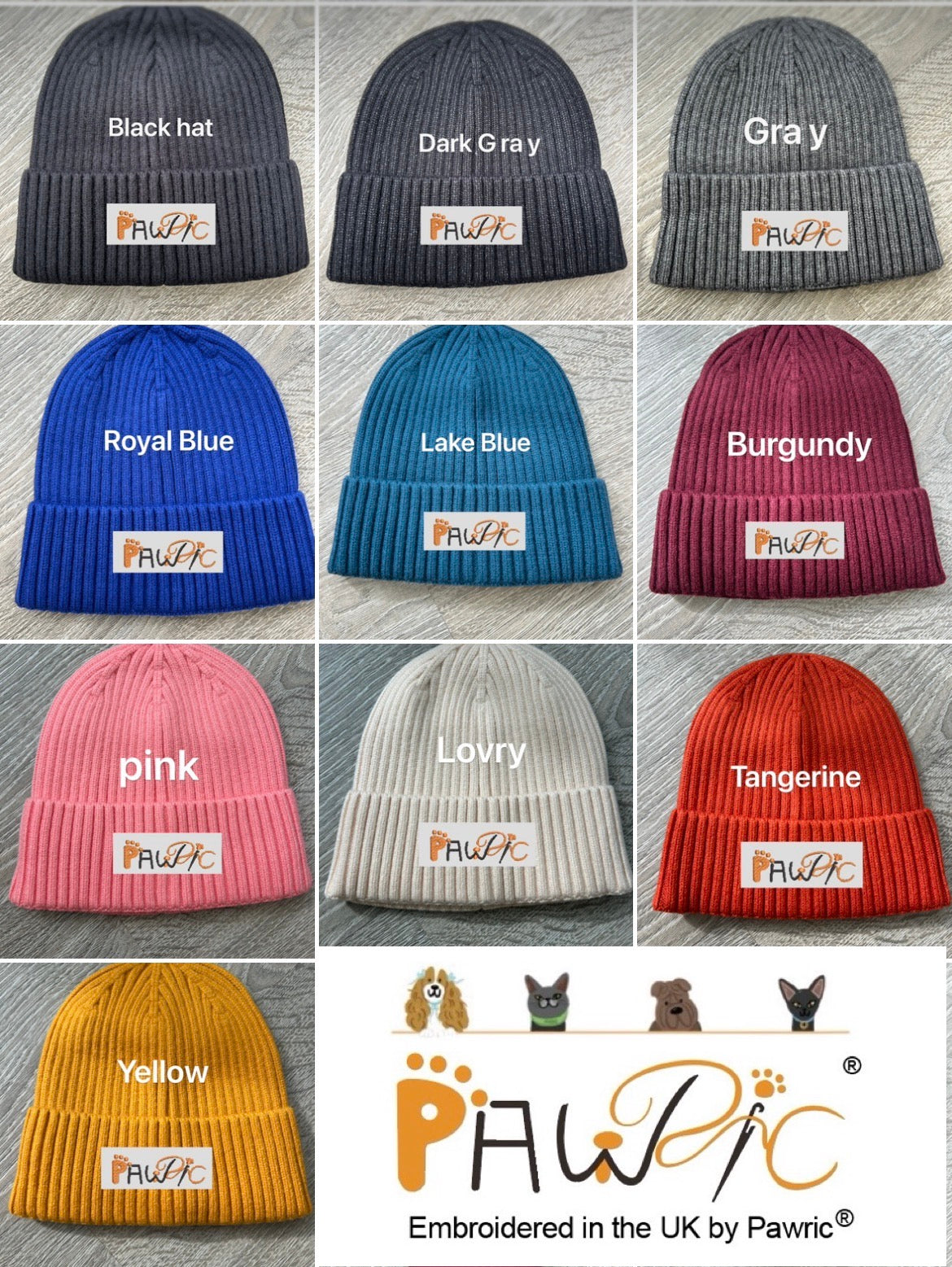 Pawric Woolly Hat – Custom Pet Embroidery Collection