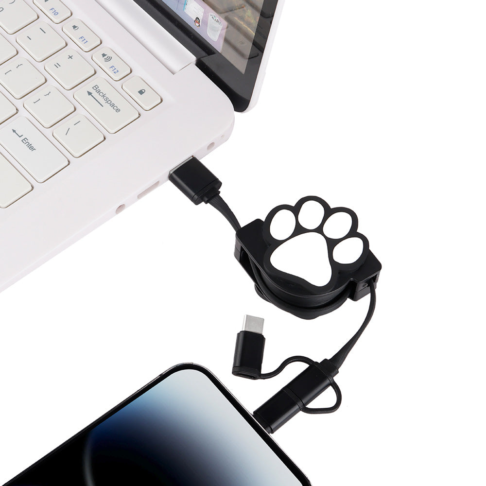 FEATURESTECH®Retractable Keychain Charging Cable/ Charging Cable