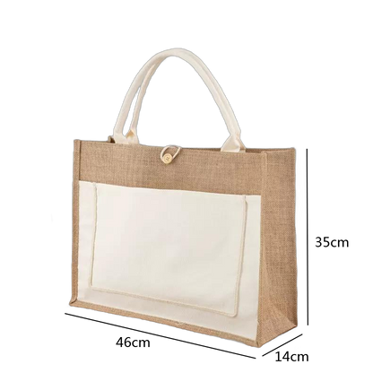 Pawric Jute Canvas Tote Bag – Custom Pet Embroidery Collection