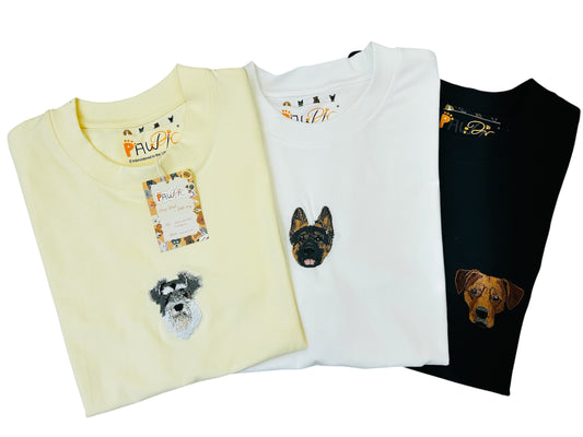 Pawric Summer Cotton Pet Embroidery T-shirt